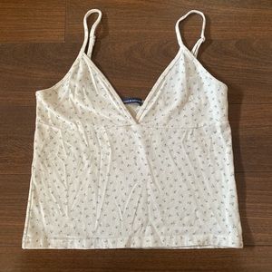 brandy melville blue floral amara tank top